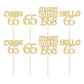Gyufise 24Pcs Happy 65th Cupcake Toppers Glitter Sixty-five Straight Outta 1958 Cupcake Picks Cheers to 65 Years Birthday Cake D