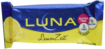 Luna Lemon Zest Whole Nutrition Bars For Women, 6 - 1.69 Oz Bars In Box, A Great Snack