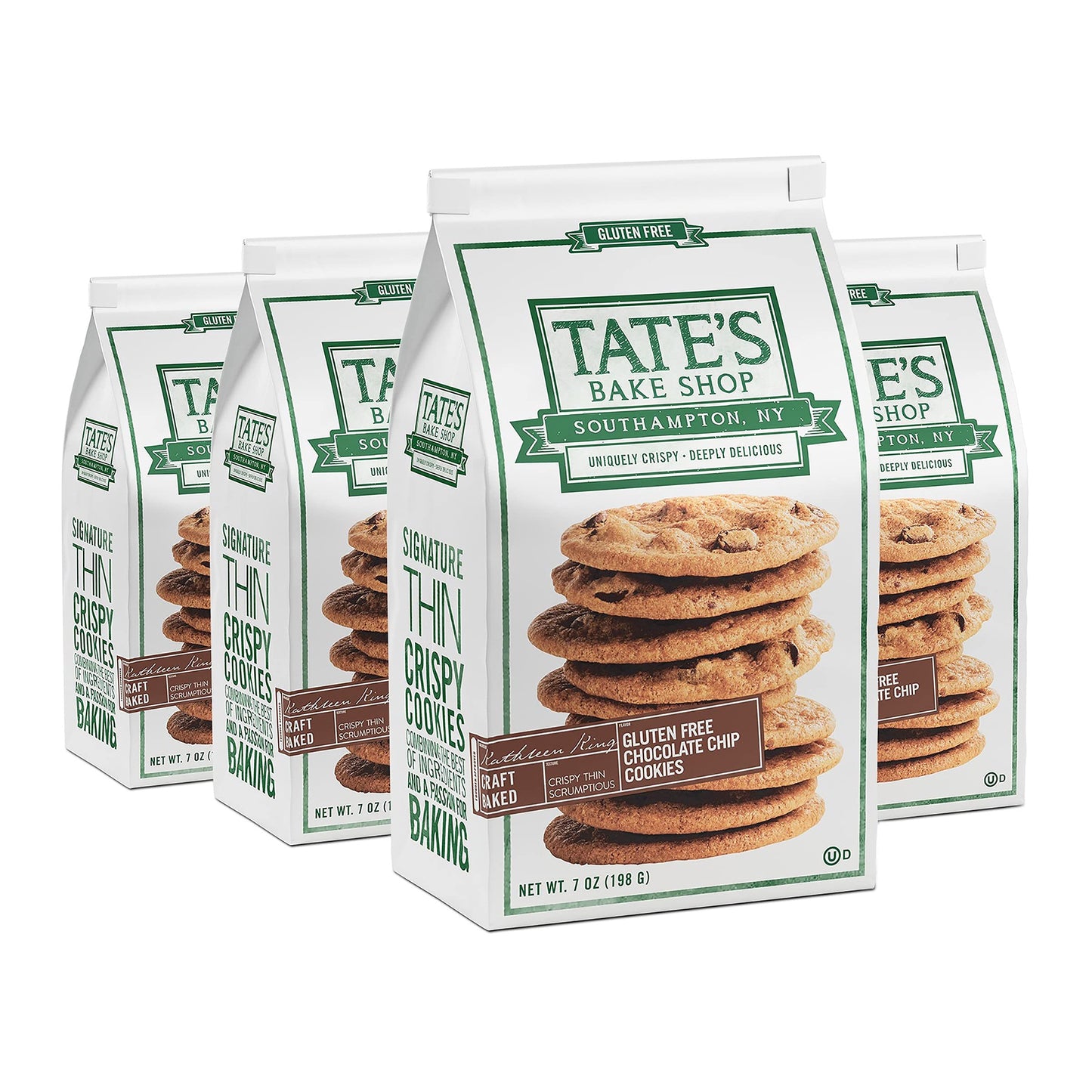 Tate'S Bake Shop Gluten Free Chocolate Chip Cookies, Gluten Free Cookies, 4 - 7 Oz Bags