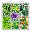 Kercky Green Sprinkles for Cake Decorating, St. Patricks Day Mix with Shamrock Jimmies for Ice Cream & Cupcakes