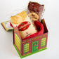 Christmas Cookie House Gift Box With 2 Cookie Flavors Inside By Send A Cake – Hot Chocolate & Snickerdoodle Sugar Cookies – Festive Holiday Gift For Women, Men, Sister, Mom, Dad, Best Friend, Mature-Themeds, Kids