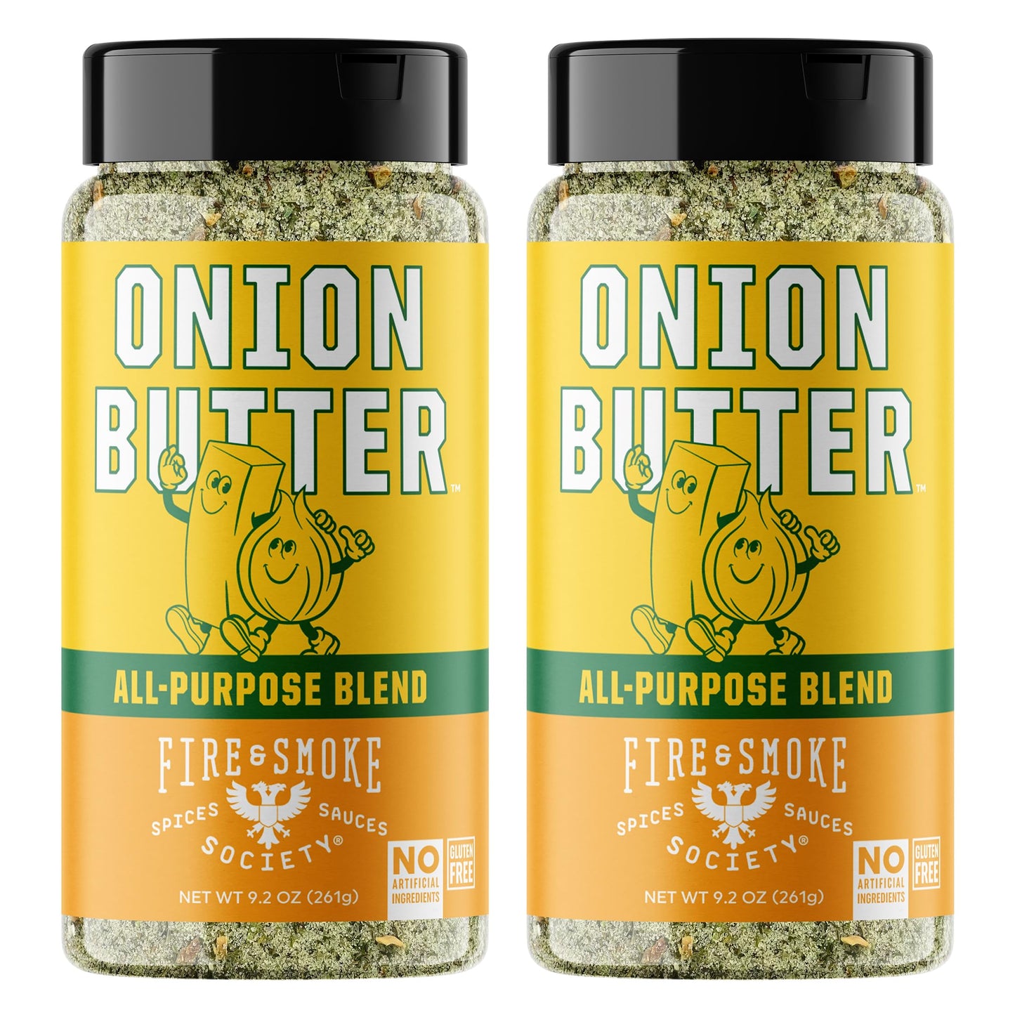 Fire & Smoke Society Onion Butter All Purpose Seasoning BBQ Rubs, 12.5 Oz (Pack of 2)
