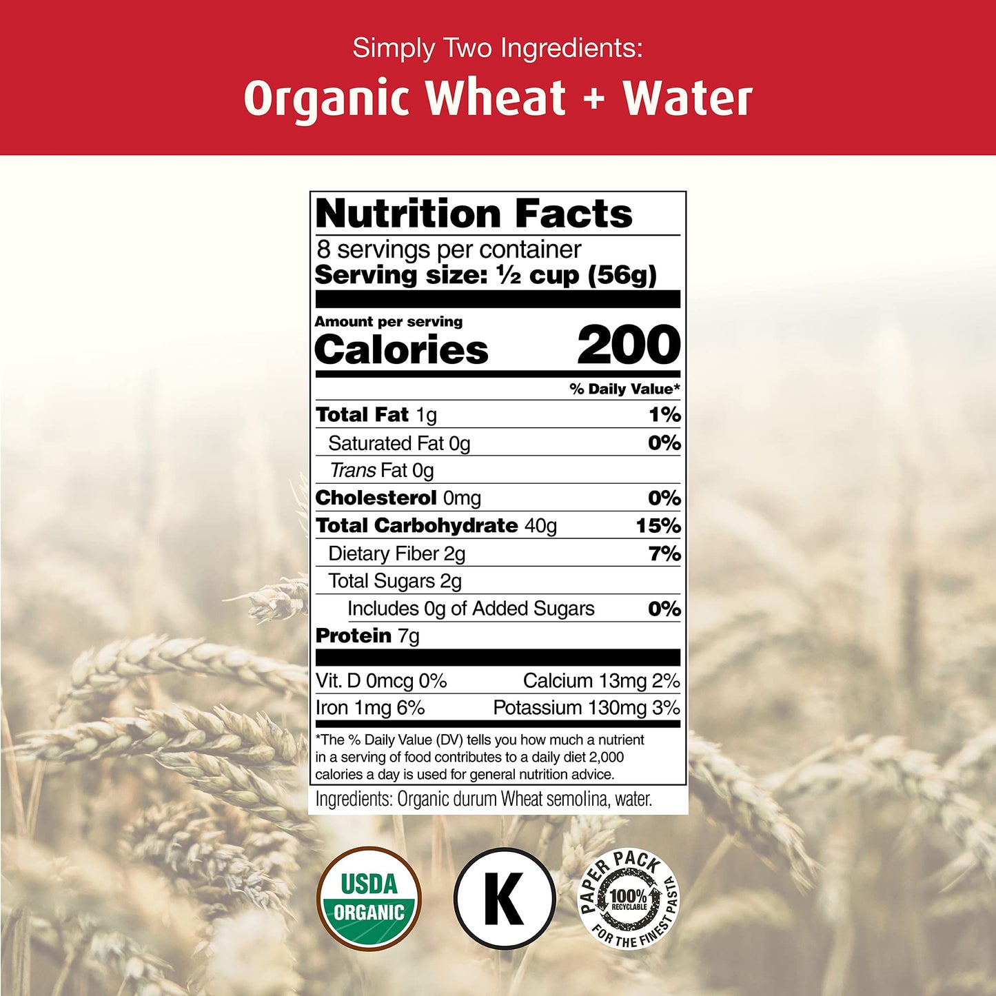 Organic Felicetti Ditalini Pasta Italian Non-GMO 16oz (454g)