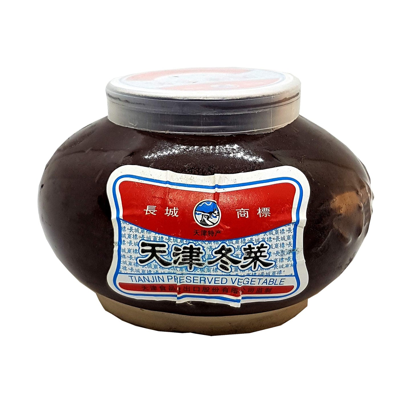 Original Tianjin Preserved Vegetable Salted Cabbage 21 Oz. (600 G.) With Stainless Steel Mini Spoon (2-Piece Set)