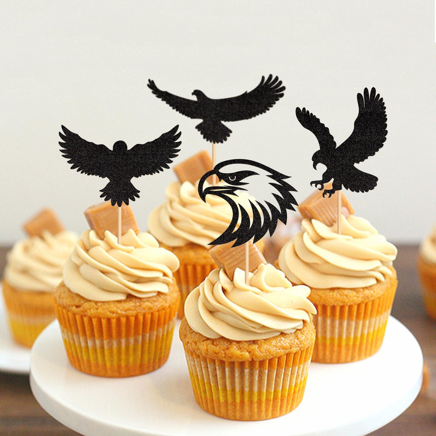 Ercadio 24 Pack Eagle Cupcake Toppers Eagle Cupcake Picks Animal Cupcake Picks Eagle Birthday Cupcake Decorations For Baby Showe