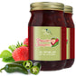 Green Jay Gourmet Strawberry Jalapeno Jam - All-Natural Strawberry Jam With Fresh Strawberries, Jalapeno Peppers & Lemon Juice -
