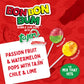 Colombina Bon Bon Bum Tajin Tropical Passion Fruit & Watermelon with Tajin Chile Lime Dip Dispenser, 30 Count (Pack of 1)