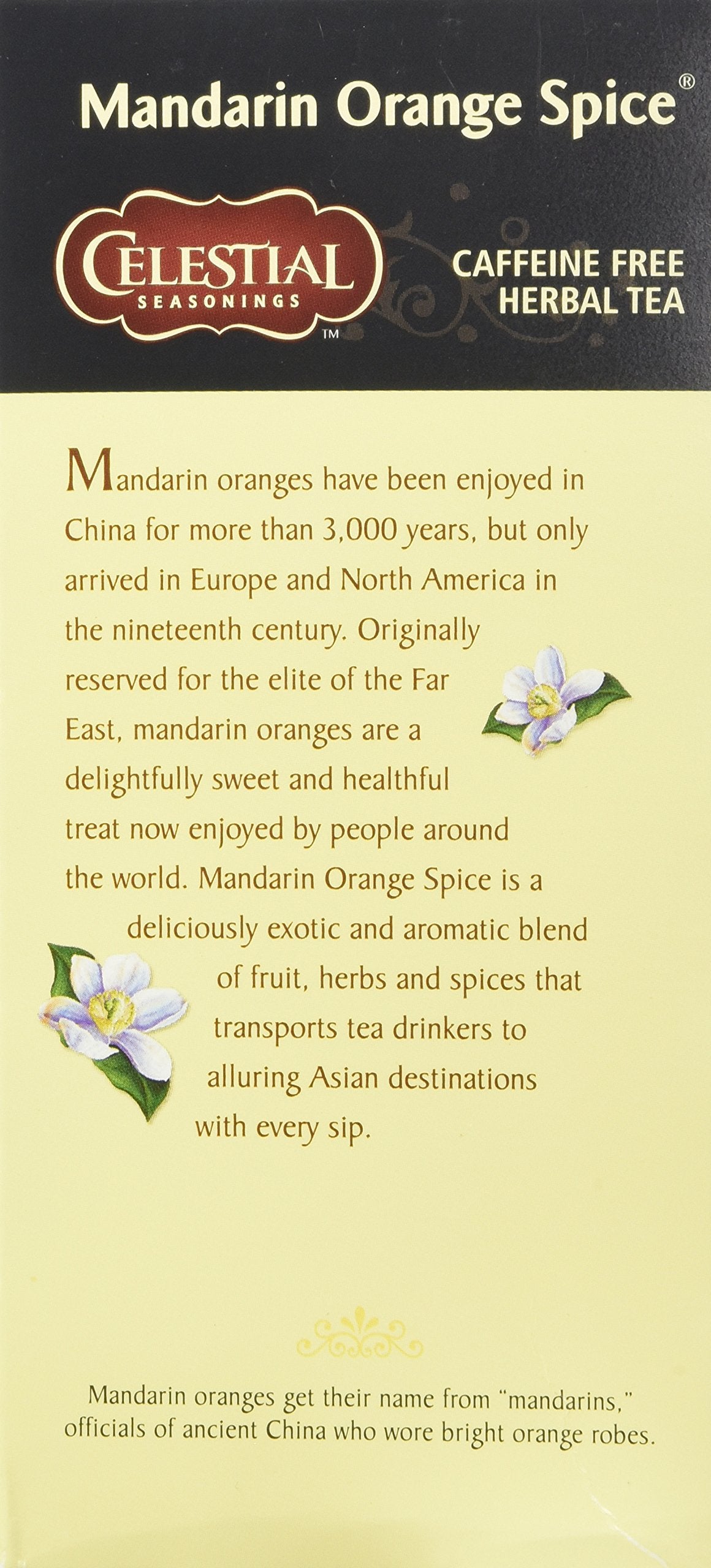 Celestial Seasonings Mandarin Orange Spice Herbal Tea 25 Tea Bags