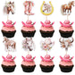 40 PCS Horse Cupcake Toppers Floral Horse Western Cowgirl Cupcake Picks Horseshoe Hat Boots Cowgirl Birthday Cake Decorations fo