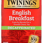 Twinings English Breakfast Tea, Decaffeinated, Tea Bags, 20 Ct