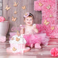 1 Set One Birthday Cake Topper 1St Rose Golden Birthday Cake Topper Glitter Butterfly Cake Topper For 1St Birthday Party Supplie