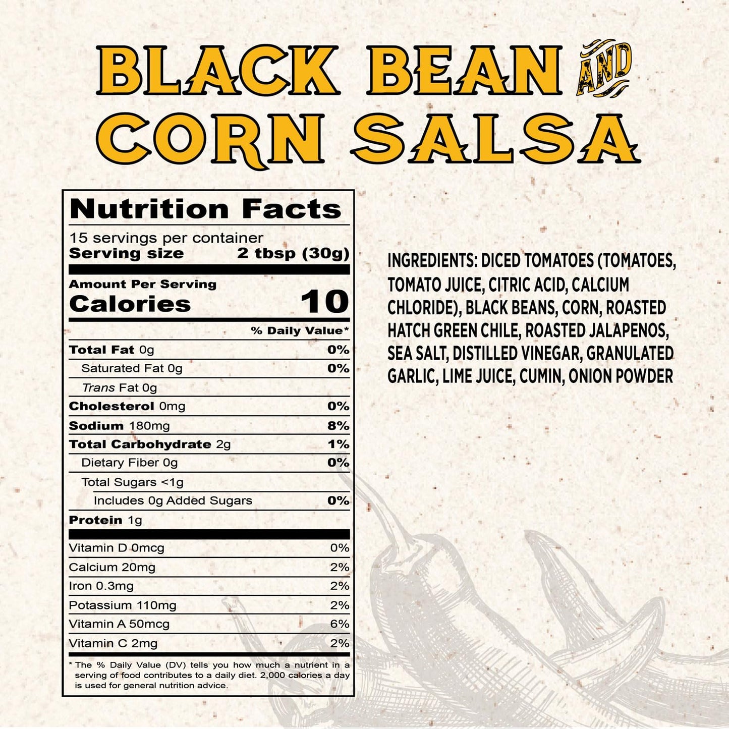 El Pinto Black Bean And Corn Salsa, Medium, 16 Ounce (Pack of 6 Jars)