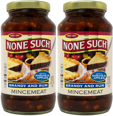 None Such Mincemeat Brandy and Rum  Pie Filling with Apples and Raisins  27 Ounce (Pack of 2)
