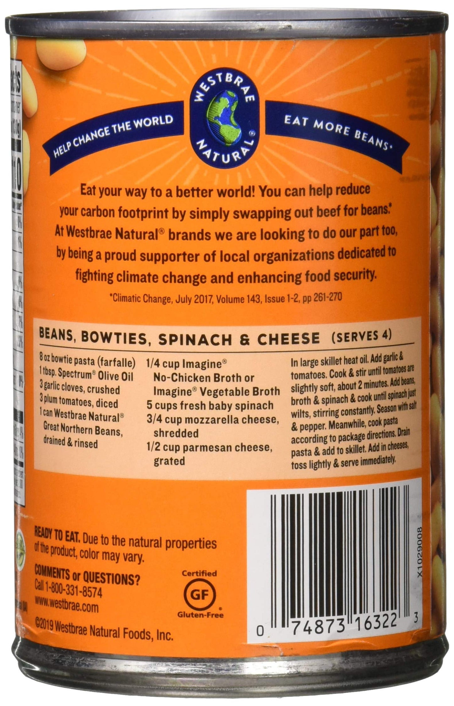 Westbrae Natural Organic Great Northern Beans No Salt Added 15 Oz (Pack Of 12)