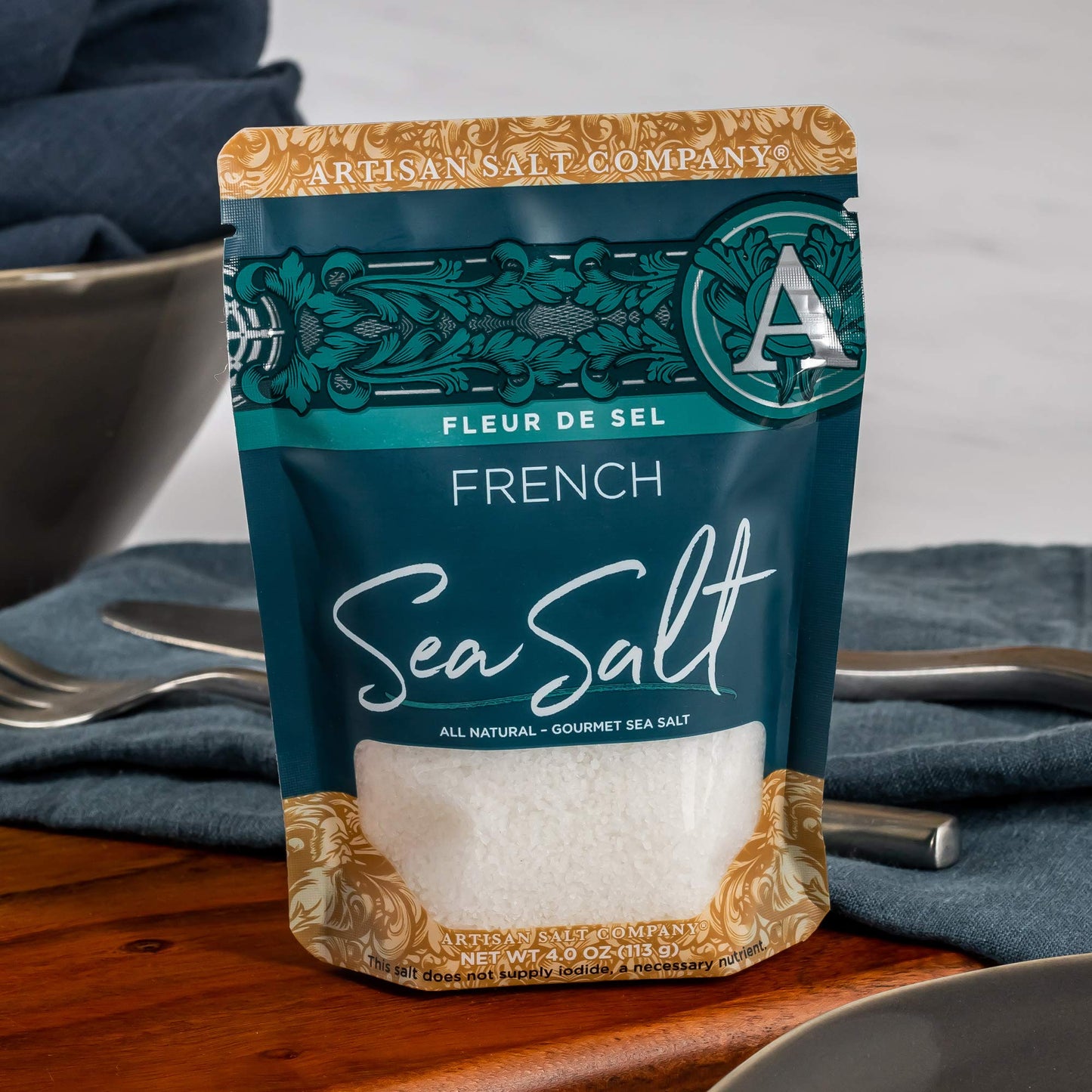 SaltWorks Fleur de Sel, Sea Salt, 4 Ounce