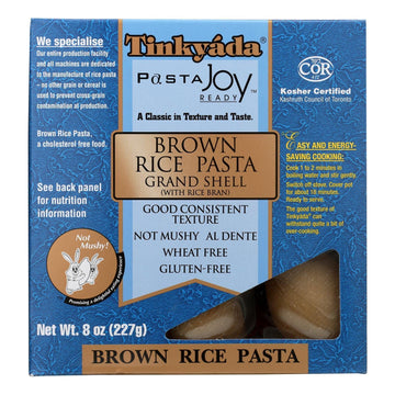 Tinkyada Grand Shell Brown Rice Pasta, 8 Ounce - 12 Per Case.