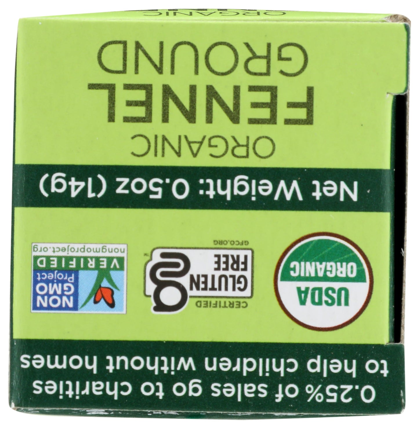 Spicely Organic Fennel Powder 0.50 Ounce Ecobox Certified Gluten Free