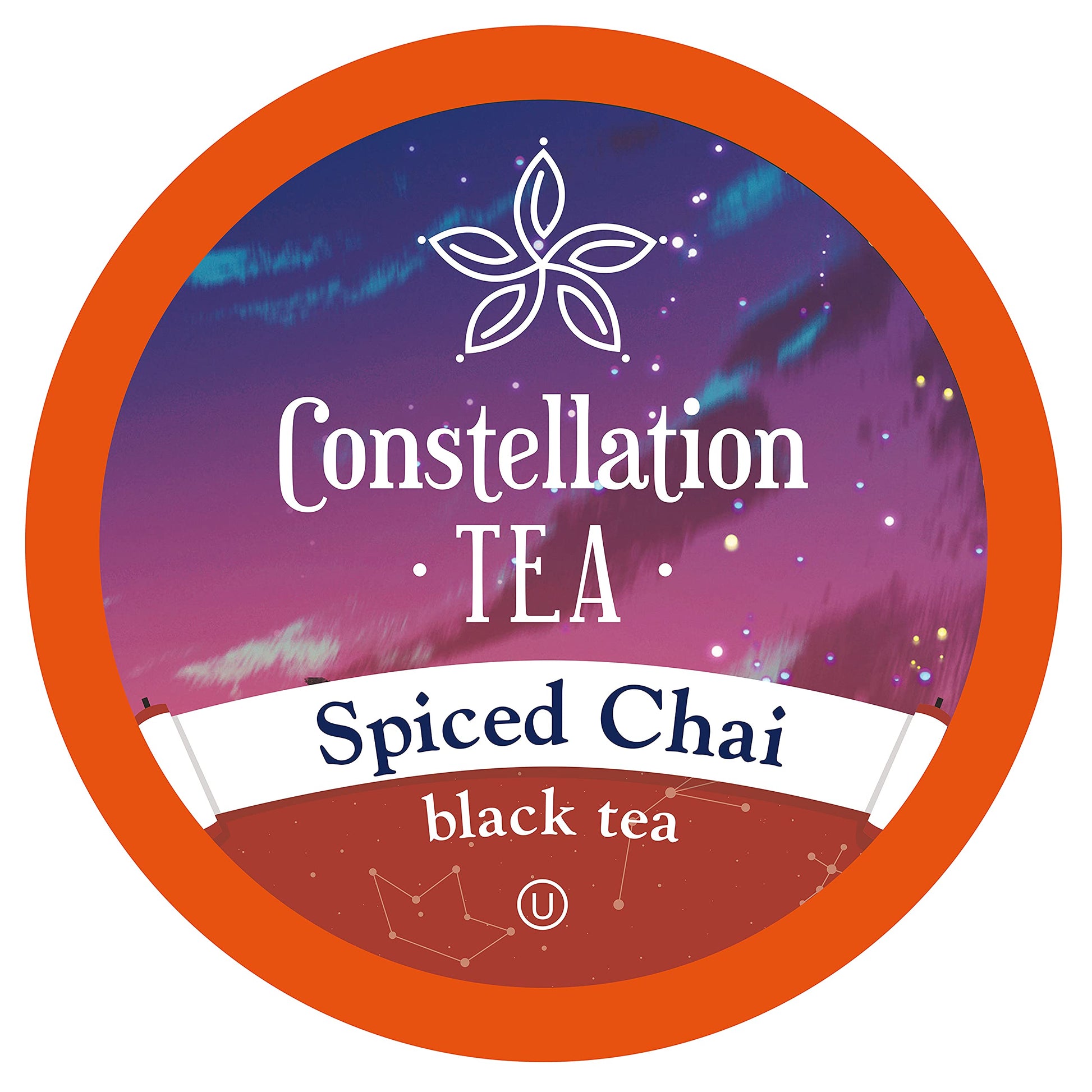 Constellation Tea Spiced Chai Black Tea Pods, 40 Count, Compatible with K Cup Brewers