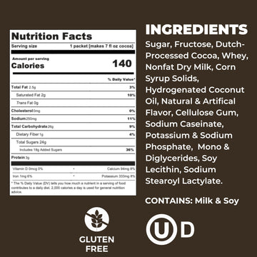 Cocoa Classics Dark Chocolate Cocoa Mix  Sweet  Smooth  Intense Dark Chocolate Flavored  Make Hot or Iced Cocoa  Gluten Free  Kosher Dairy Friendly  1.25oz Packets (Pack of 36)