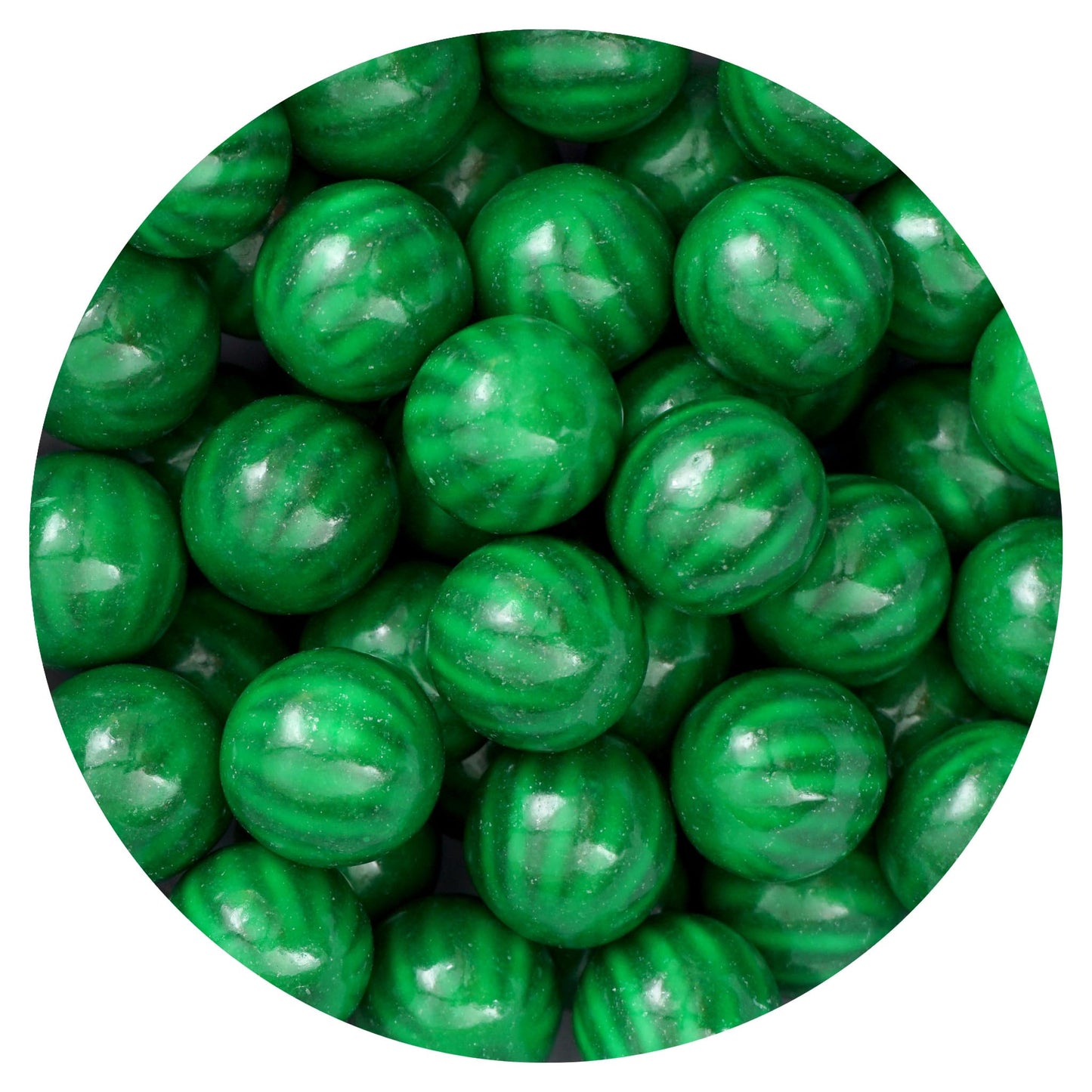 Watermelon Gumballs for Gumball Machine Refills, Watermelon Candy Large Gumballs, 1 Inch Gum Balls, Green Candy, The Hampton Pop