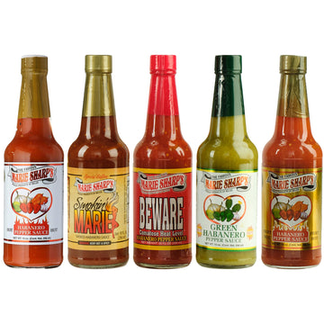 Marie Sharp'S Hot Pepper Sauce Variety Set, 10 Oz Each