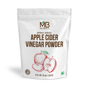 MB Herbals Apple Cider Vinegar Powder - Gluten Free, No Preservatives, 227G (8 oz), White