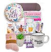GET WELL SOON Gift basket for women CARE PACKAGE w/Balloon, Feel better soon gift, variety box w/snacks After Surgery hospital o