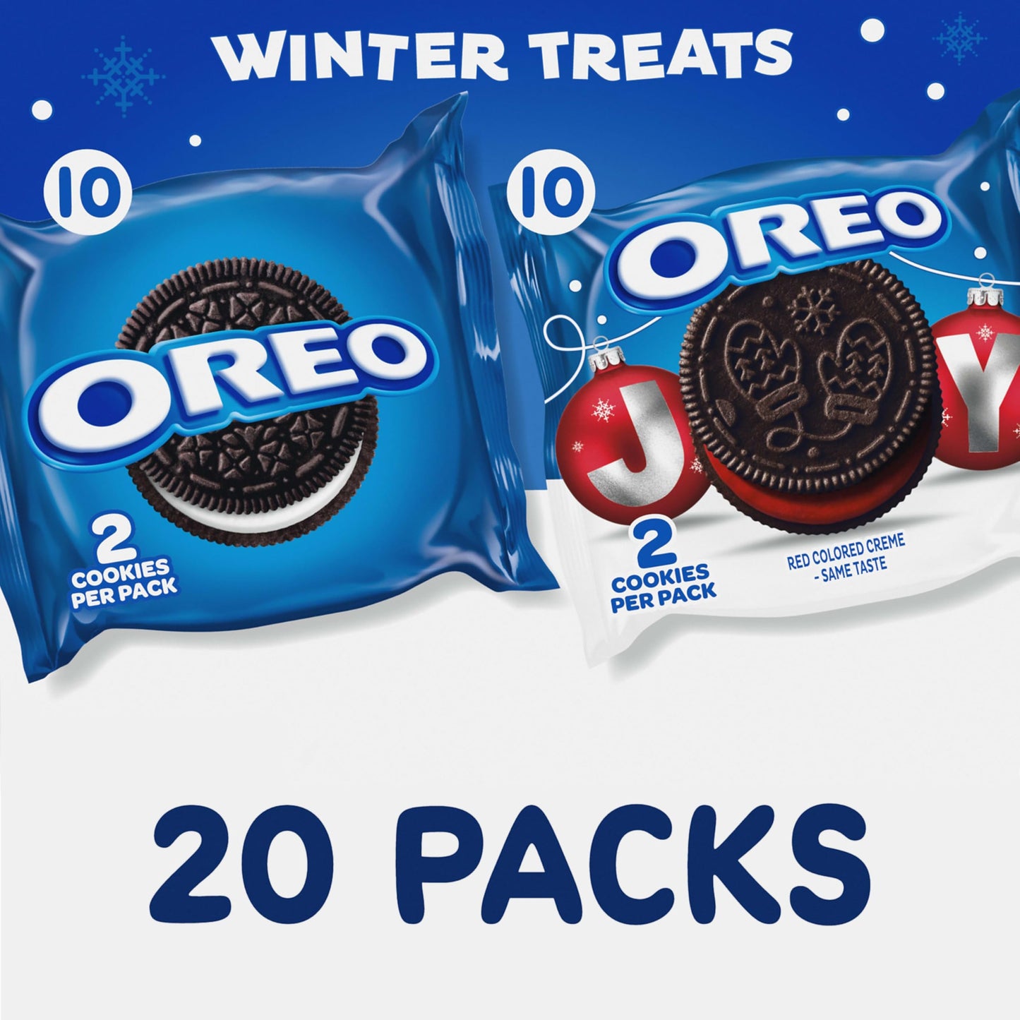 OREO Holiday Cookies Variety Pack, 20 Snack Packs