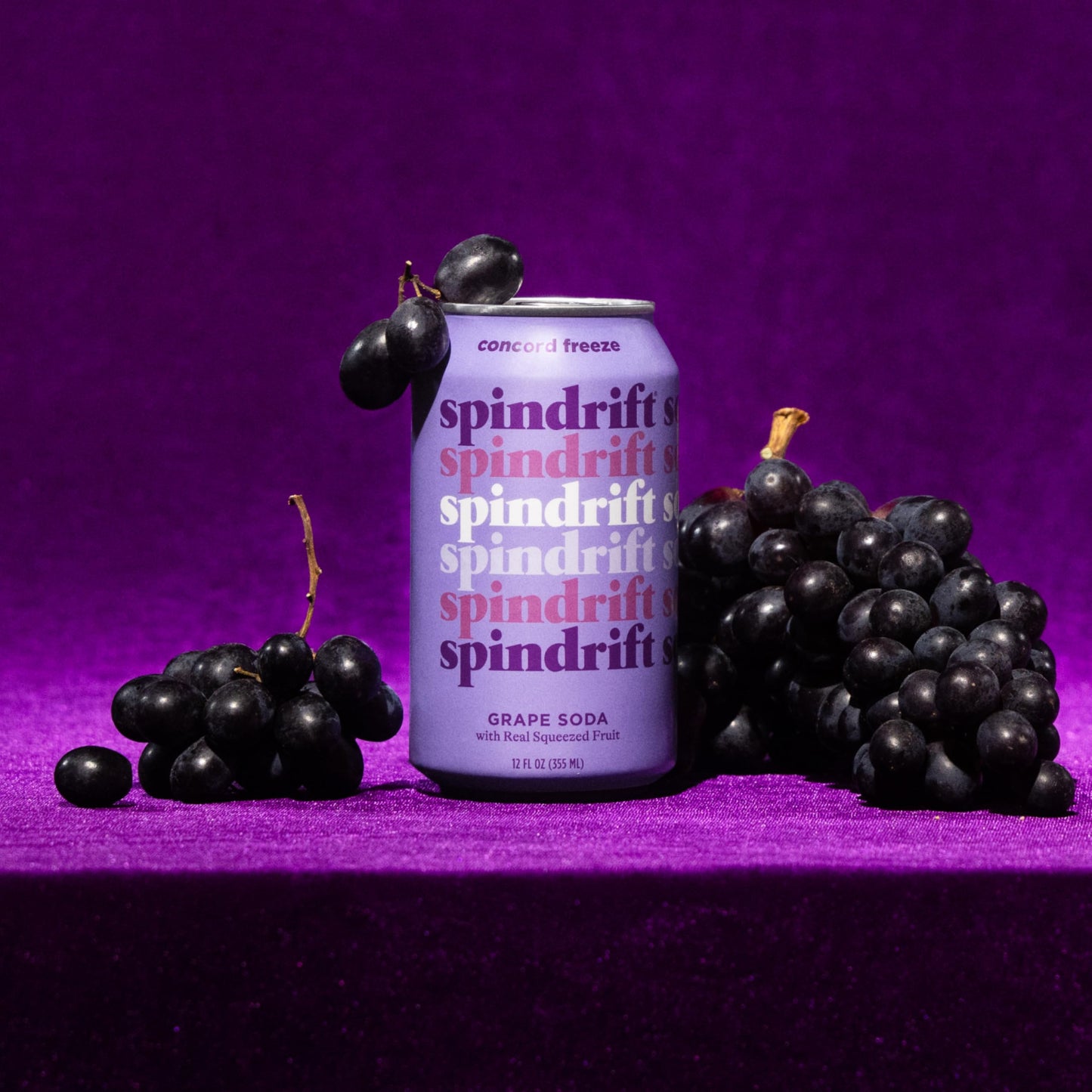 Spindrift Soda with Real Squeezed Fruit, Concord Freeze, Kosher, Gluten Free & Non-GMO, 12 Fluid Ounce (Pack of 12)