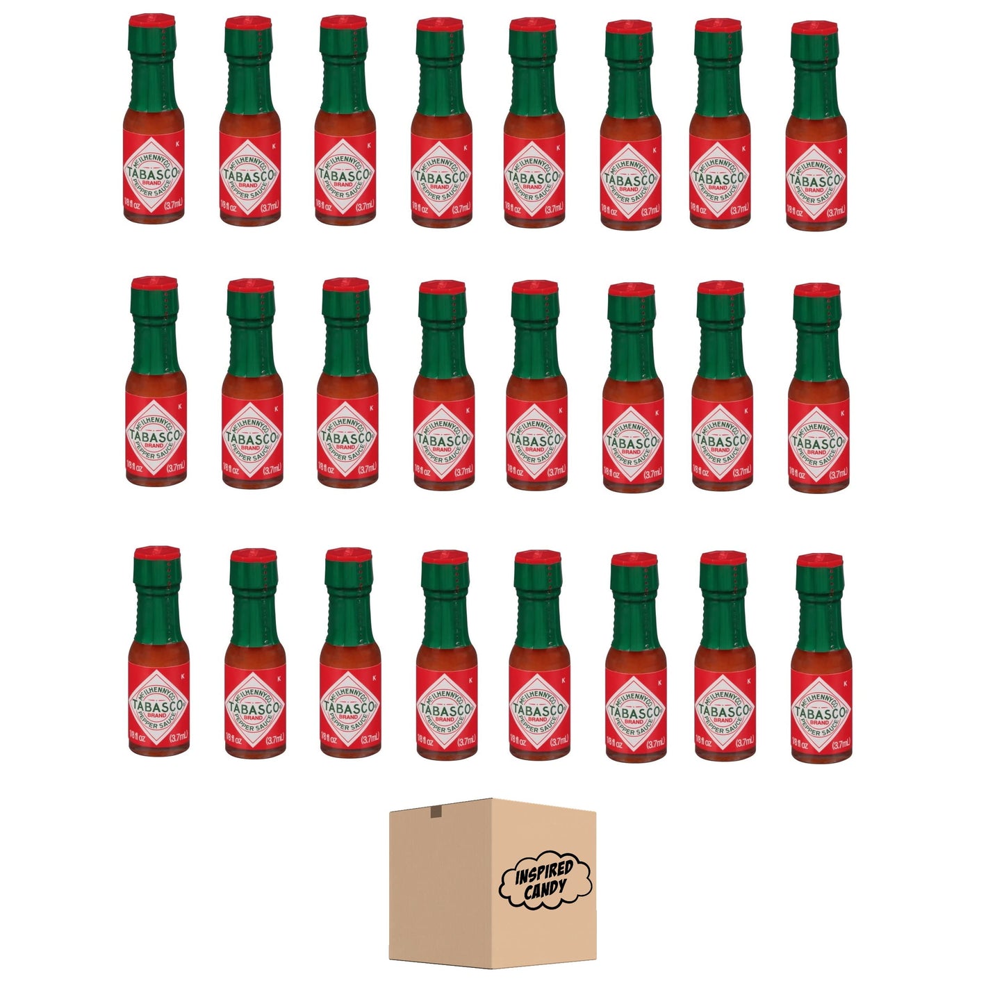 Tabasco Sauce Mini Hot Sauce Bottles- 48 Pack Of Mini Hot Sauce Bottles By Inspired Candy. Travel Hot Sauce, Mini Tabasco Sauce