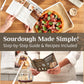 Superbaking Sourdough Starter Jar, Beginner Friendly Sourdough Starter Kit with 34oz Wide Mouth Glass Jar, Sour Dough Container