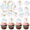 40 Pack Edible Boy or Girl Cupcake Toppers Baby Shower Birthday Party Baby Boy Baby Girl Drink Toppers Anniversary Party Decorat