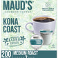 Maud's Kona Coffee Pods, 200 ct, Medium Roast Coffee in Recyclable Single Serve Pods - 100% Arabica Coffee, Compatible with Keur