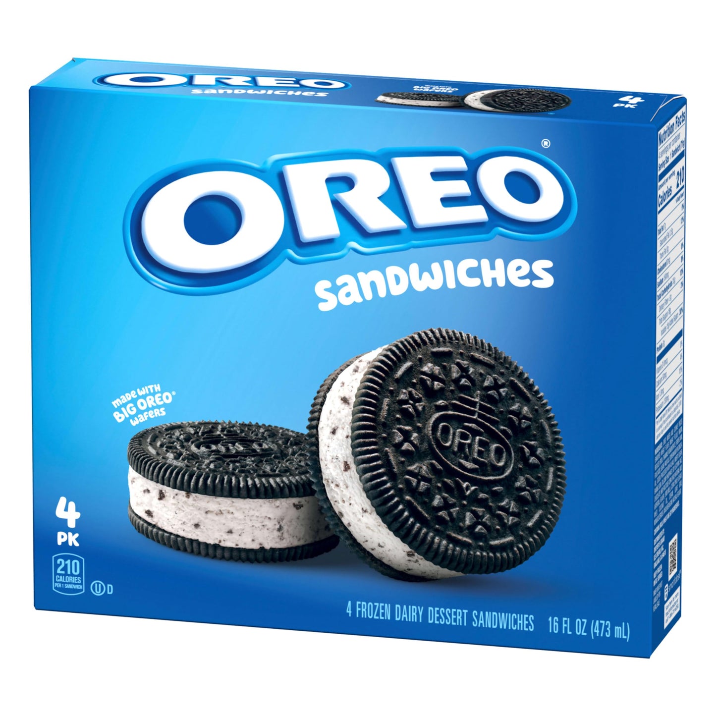 Oreo Frozen Sandwiches, 4 Ct