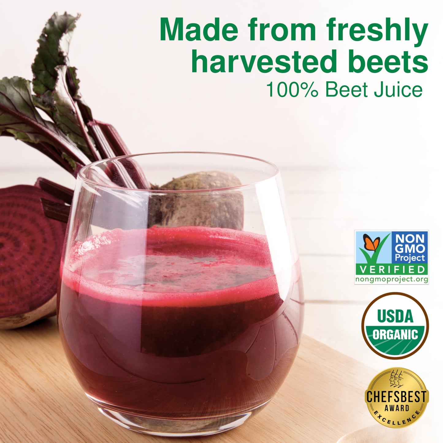 Biotta Organic Beet Juice - Natural Beetroot Superfood - Gluten Free - 32 Fl Oz (Pack of 4) - Beet Color