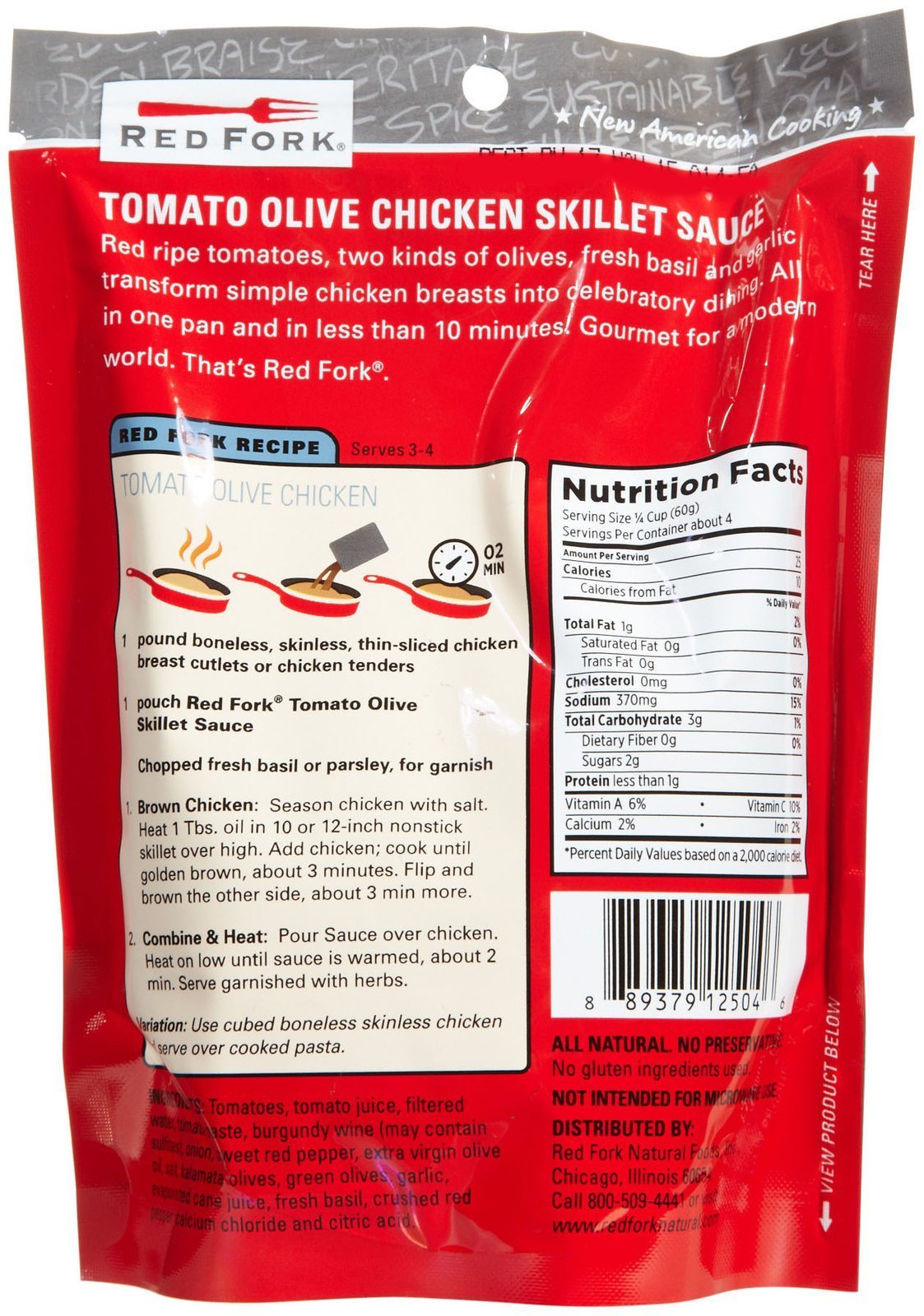 Red Fork Tomato Olive Chicken Sauce - 6 Pack