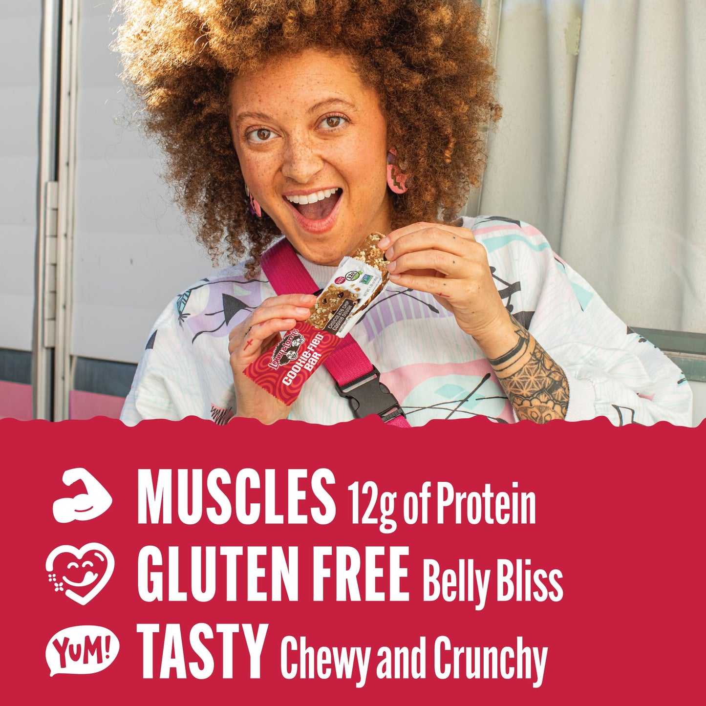 Lenny & Larrys Chocolate Chip Cookie Dough Protein Bar – Vegan, Non-GMO, Gluten Free, 12g Protein, 5g Fiber, 1 count (Pack of 9)