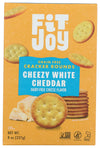 Fit Joy Cheezy White Cheddar Crackers, 8 Oz