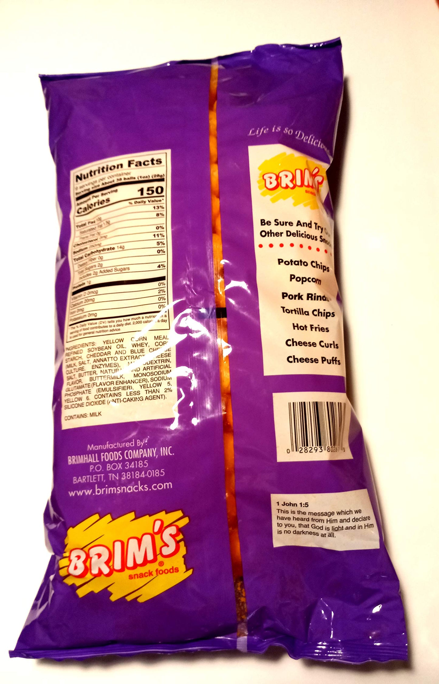 Brims Cheese Balls 9 oz Bag Made with Real Cheese