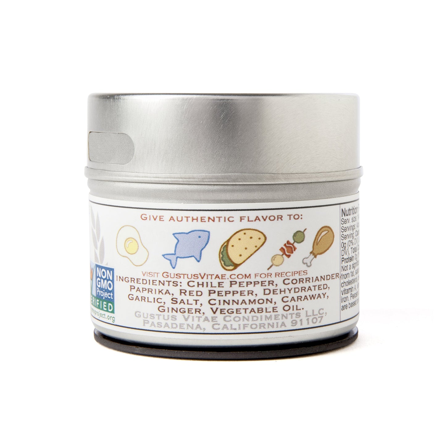 Gustus Vitae Taste of Morocco Gourmet Seasoning - 1.2 Ounce Magnetic Tin, Non-GMO, Artisanal Spice Blend, All Natural, GLP-1 Friendly