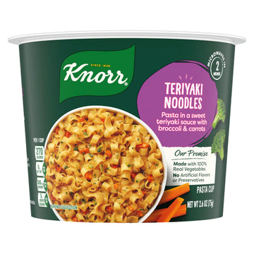 Knorr Pasta Cup 8 Count For a Quick and Easy Meal, Teriyaki Noodles Made with 100% Real Vegetables & No Artificial Flavors or Pr