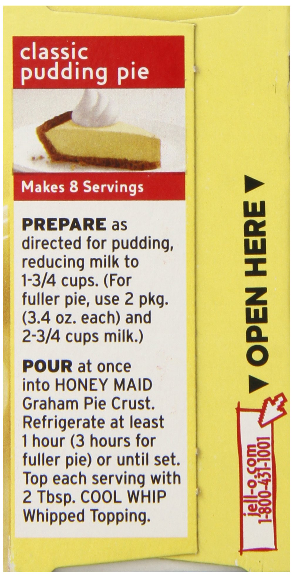 Jell-O Instant Banana Cream Pie Filling Mix, 3.4oz Boxes, Pack of 6