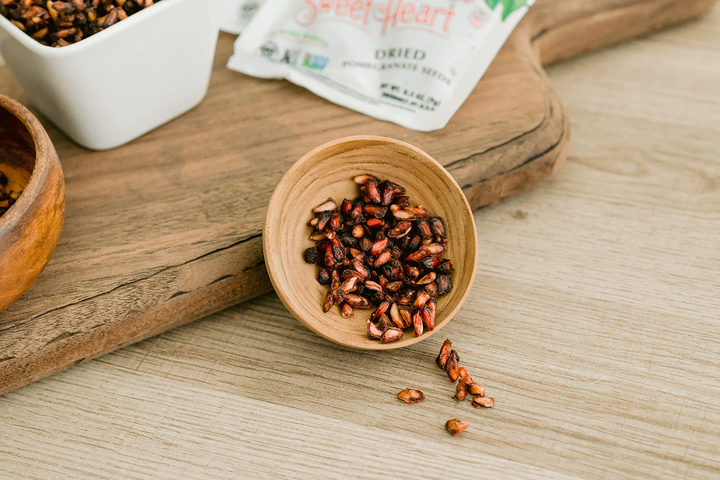 SWEETHEART Dried Pomegranate Seeds - All Natural, Non-GMO, Vegan, 2 Oz, Red, No Sugar Added