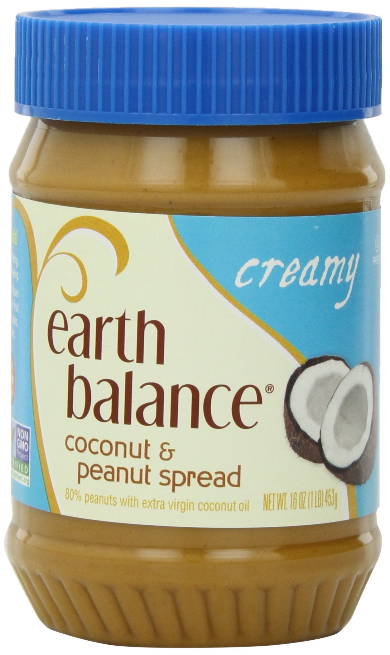 Earth Balance Coconut And Peanut Butter Spread, Creamy, 16 Ounce (Pack Of 12)
