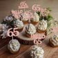 Gyufise 24 Pack Glitter 65Th Birthday Cupcake Toppers Hello 65 Sixty Five Cake Toppers 65 & Fabulous Cupcake Picks For 65Th Birt