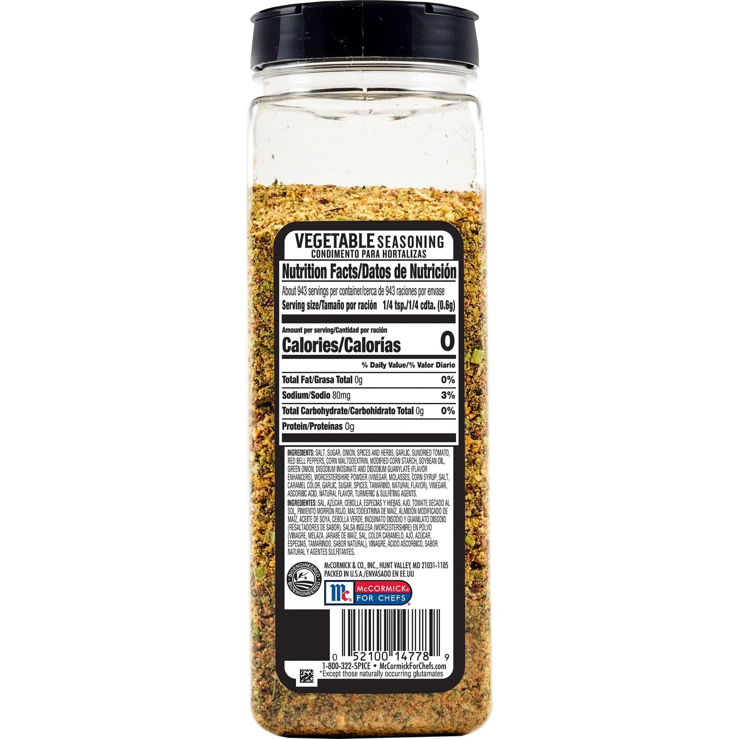 McCormick Grill Mates Vegetable Seasoning Blend, 20 oz (Pack of 6) - Perfect for Kabobs, Roasted Vegetables, and Pasta