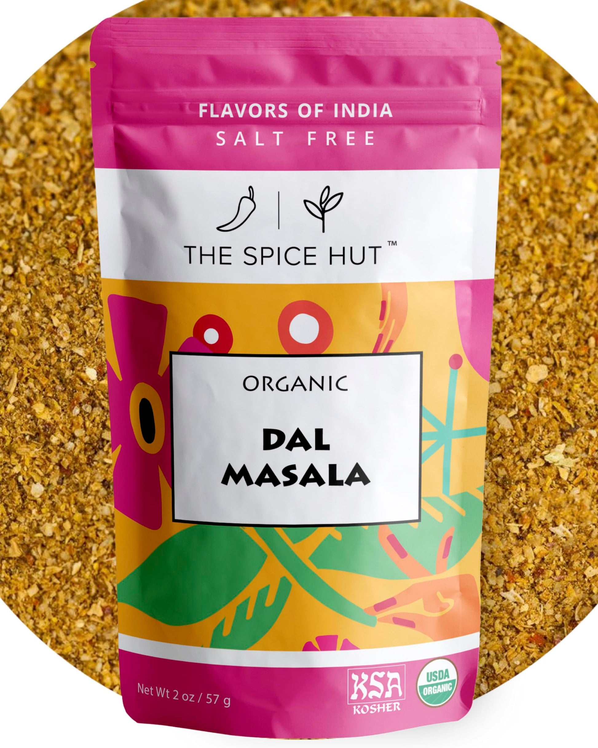 The Spice Hut Organic Dal Masala Seasoning, Quick & Easy Spice Blend For Indian Cooking, 2 Oz
