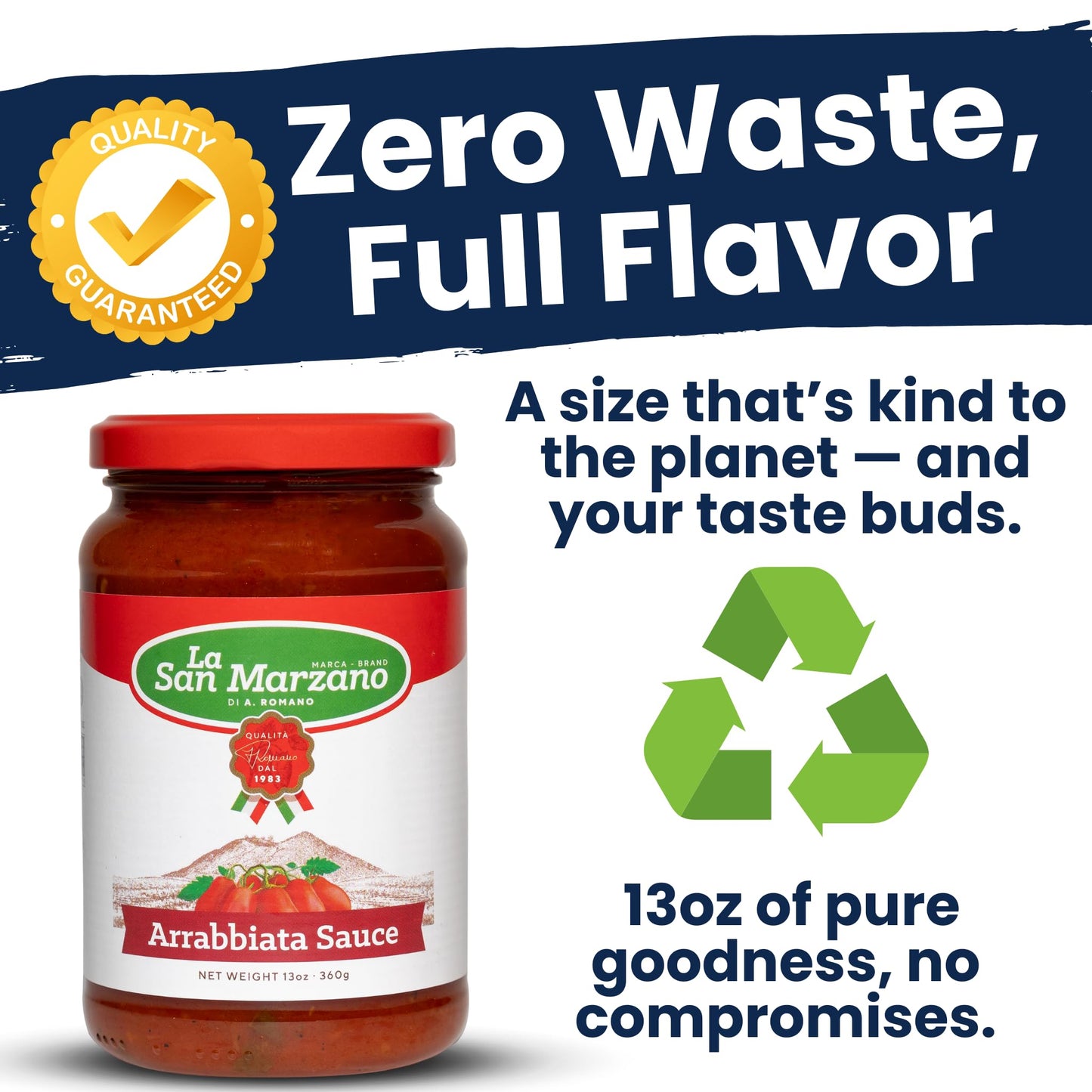 La San Marzano Arrabiata Sauce, All Natural, Non-GMO, Vegan, Gluten Free, 13 oz (Pack of 3)