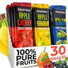ZEARAW Healthy Fruit Snacks for Adults and Kids - 30 Organic Fruit Leather with Dried Cherry, Blueberry, Banana - Vegan Low-Carb