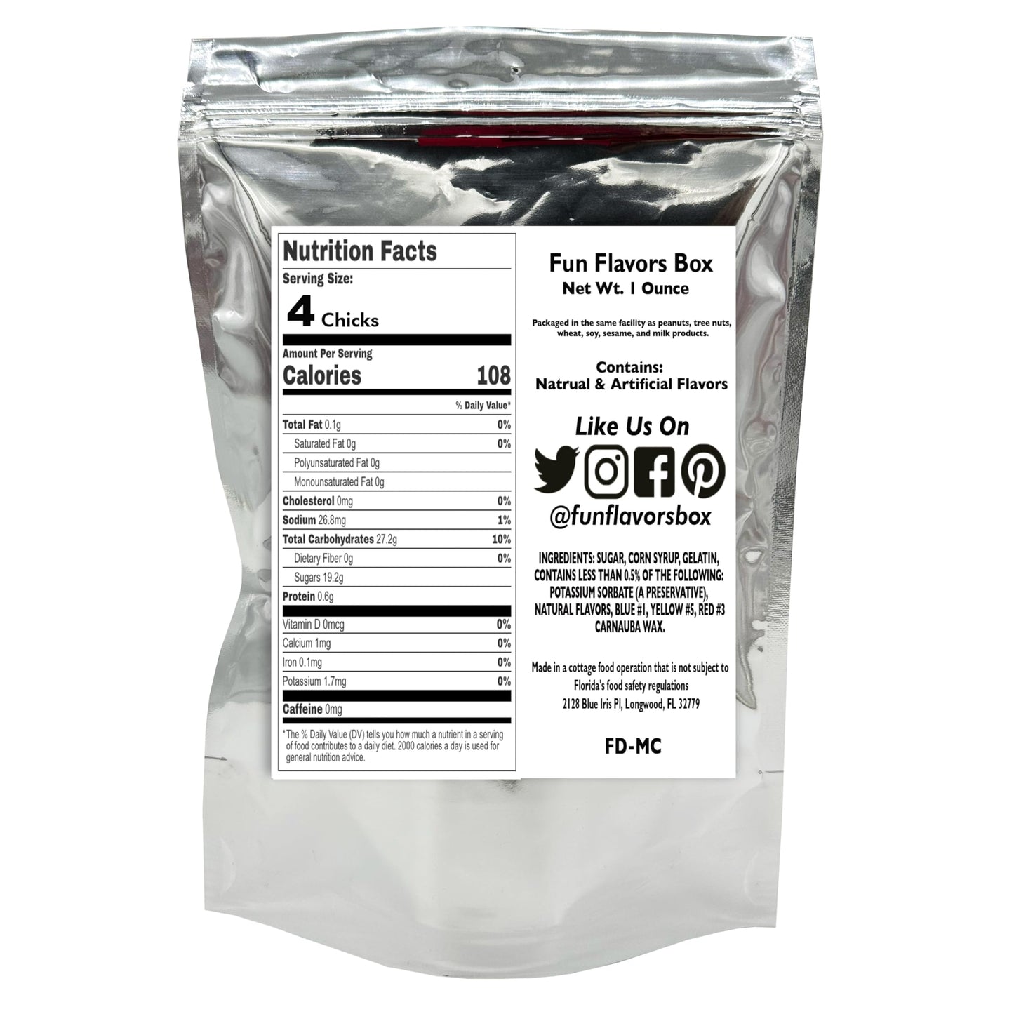 Freeze Dried Candy Marshmallow Chicks, Unique Exotic Crunch Snack Treats, Party Favor Gift Idea, Easter Basket Filler, 1 Oz